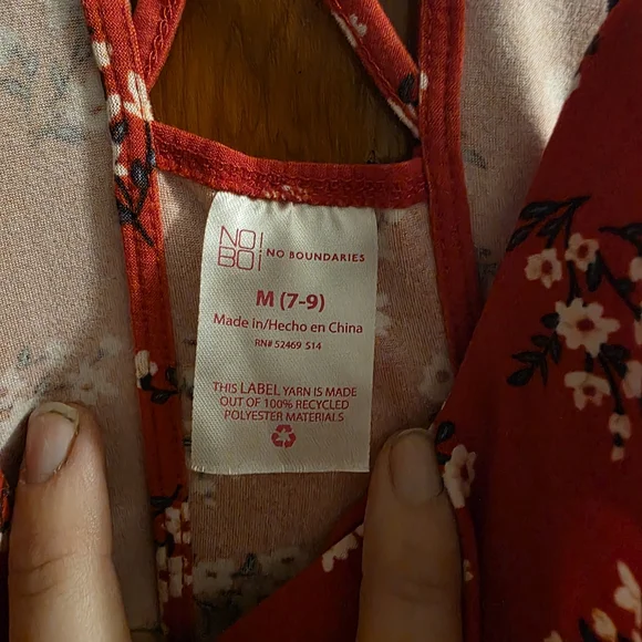 No Boundaries Red Floral Midi Dress - Picture 3 of 3